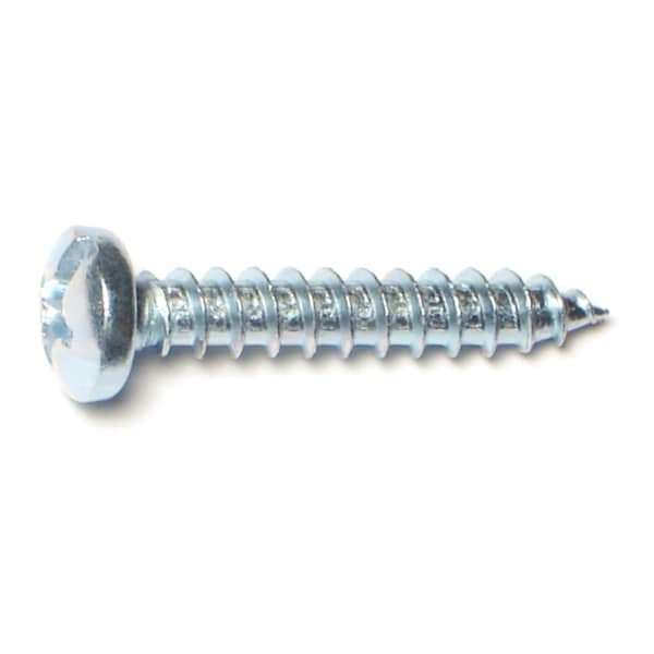 Midwest Fastener Sheet Metal Screw, #12 x 1-1/4 in, Zinc Plated Steel Pan Head Combination Phillips/Slotted Drive 03201 - main
